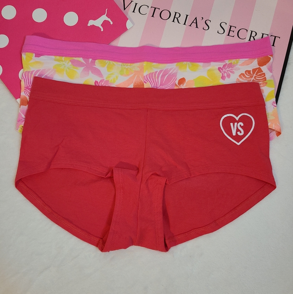 Y2k Victoria's Secret Classic Cotton Boyshort Panties Size M Multicolor